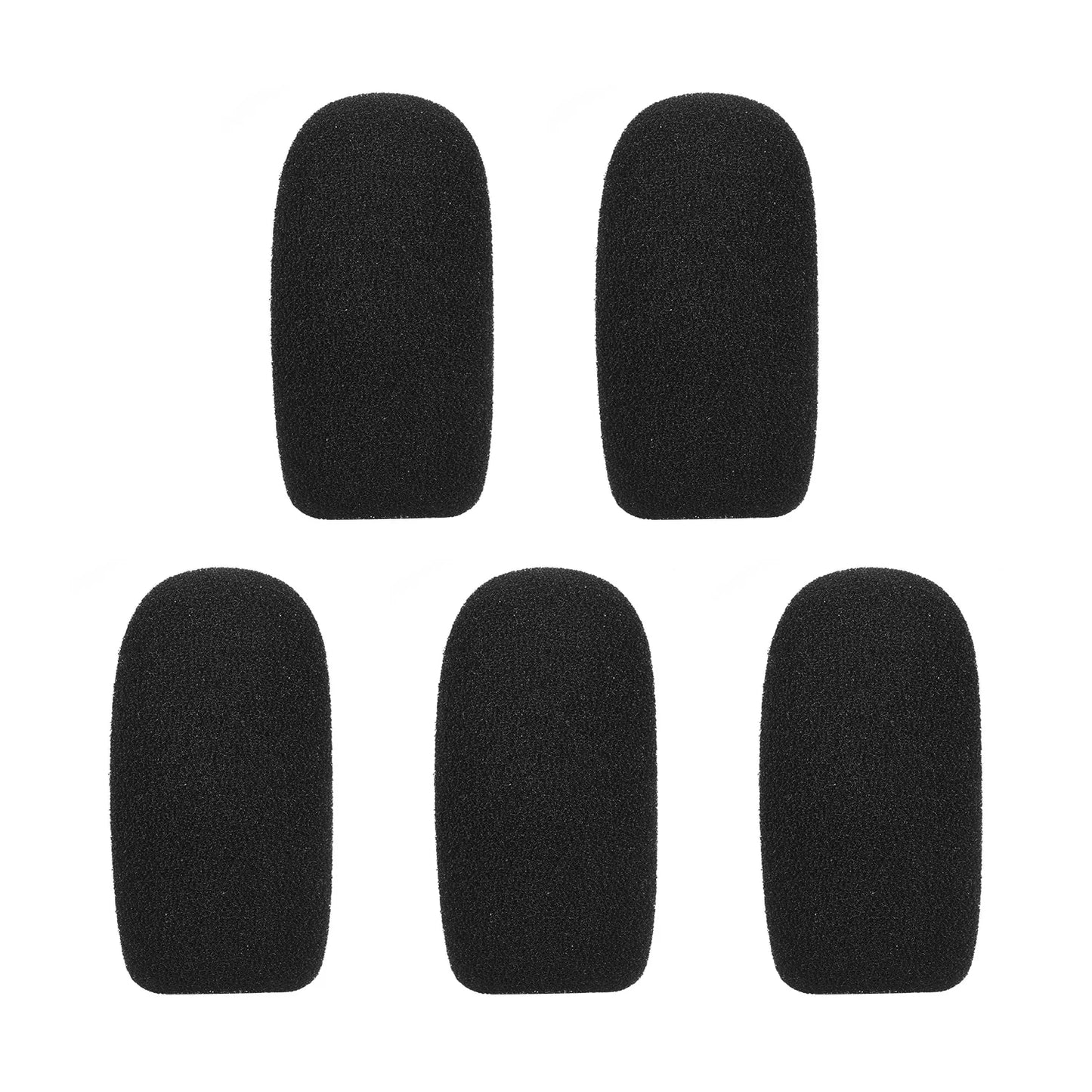 Mini bonnettes anti-vent pour microphone, protections en mousse pour micro-casque, noir, lot de 5 pièces