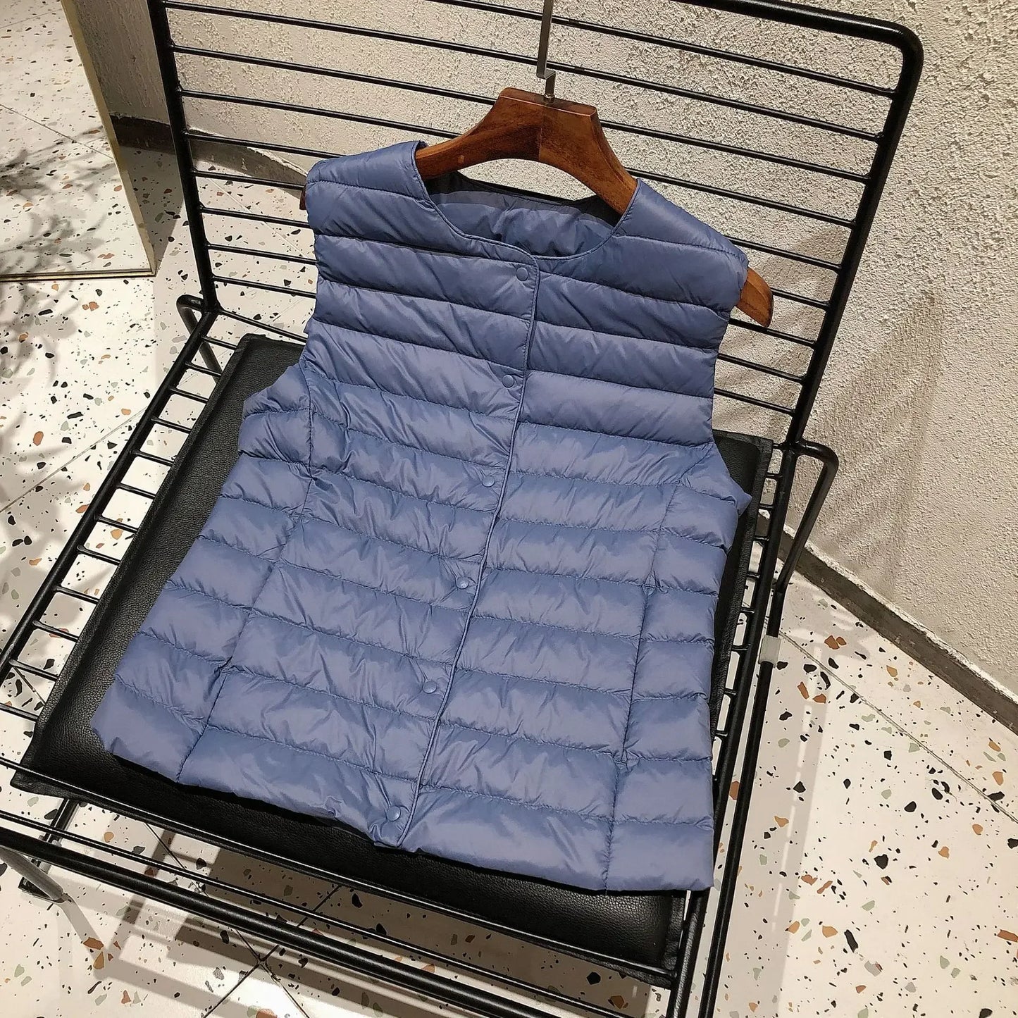 Doudoune sans manches pour femme, nouvelle collection printemps-hiver 2025, 90 % duvet de canard blanc, ultra légère, pliable, chaude, doublure en duvet