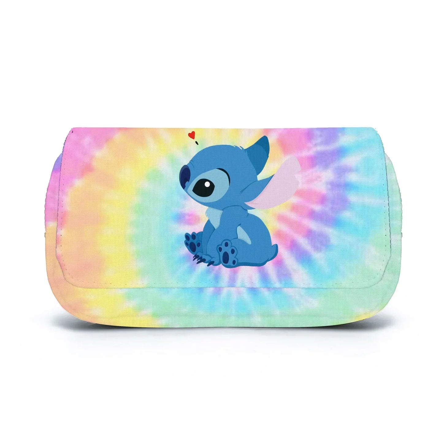 Anime Stitch Fully Printed Flap Pen Bag Stationery Box Pencil Case Primary and Secondary School Student School Bag Cartoon
