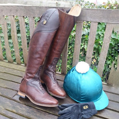 Equestrian Boots Genuine Leather Professional Horse Riding Sports Training High Top Knight Boots Wear-Resistant Competition