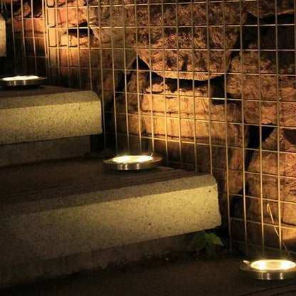 1/4/8 pièces lumières solaires extérieures 8/20LED s disque lampe souterraine projecteur enterré lumière solaire pour la maison jardin pelouse cour décoration