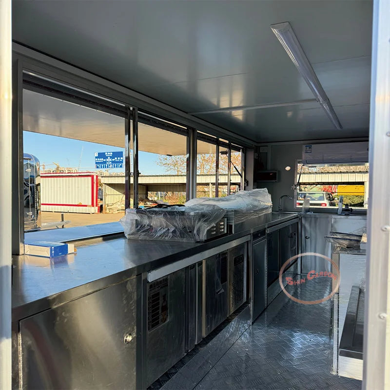 Outdoor Food Trailer for Sale Fashionable Aesthetically Pleasing Fully Equipped Mobile Kitchen Catering Business