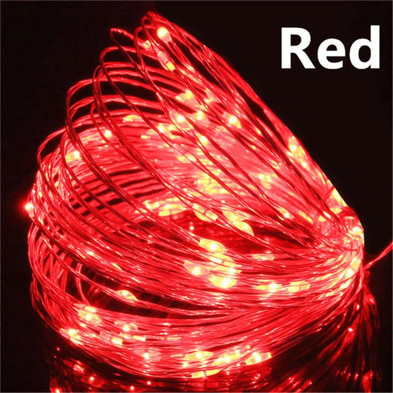 1m/2m/3m/5m/10m USB LED String Lights Garland Lamp DIY Party Wedding Christmas Tree Flasher Fairy LED Lights Home Decoration