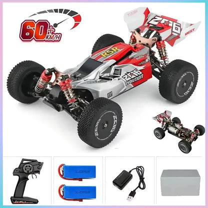 WLtoys 124016 124017 V8 75 km/h Voiture télécommandée électrique 4x4 sans balais haute vitesse tout-terrain Drift pour adultes