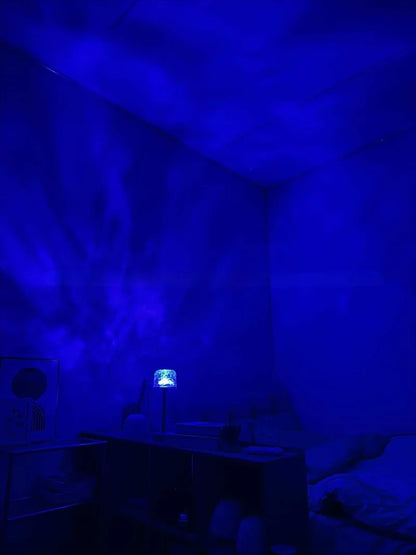 LED High Footed Water Ripple Atmosphere Desk Lamp Romantic Couple Gift Indoor Bedroom Projection Night Light