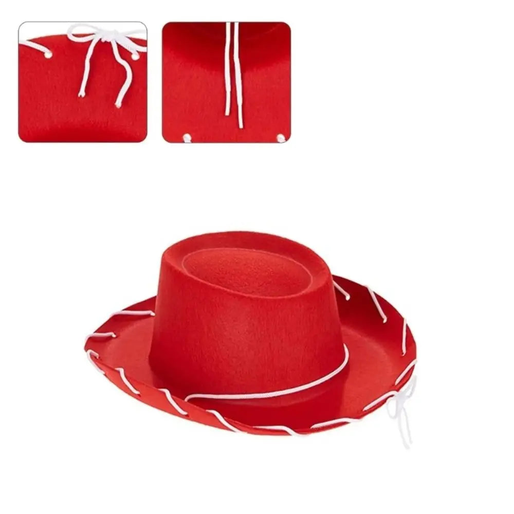 Accessoire de Cowboy chapeau de Cowboy Performance Costume de Cosplay chapeau de princesse en feutre accessoire habillage réglable chapeau de fête d'enterrement de vie de jeune fille femmes
