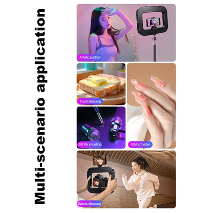 LED Phone Light Light Cell Phone Handheld Stabilizer W/ Ring Light for Camera Smartphone YouTube