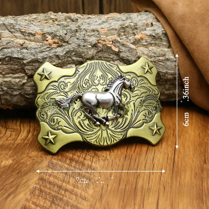 Ceinture ajustable en cuir style cowboy western, style punk, estampage en alliage, boucle de ceinture rétro américaine pour homme, accessoire de mode