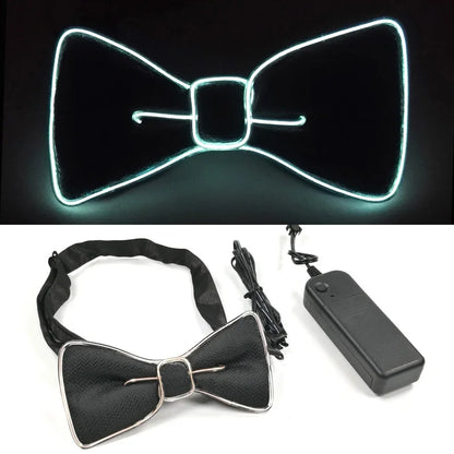 Newest LED Luminous Bow Tie For Man Christmas Wedding Light Bow Tie Festival Party Supplies Fluorescent Party Props