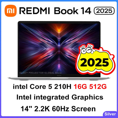 REDMI BOOK 14 2025 intel Core 5 210H 16GB RAM 512G/1TB SSD 14inch 2.2K 120Hz Screen