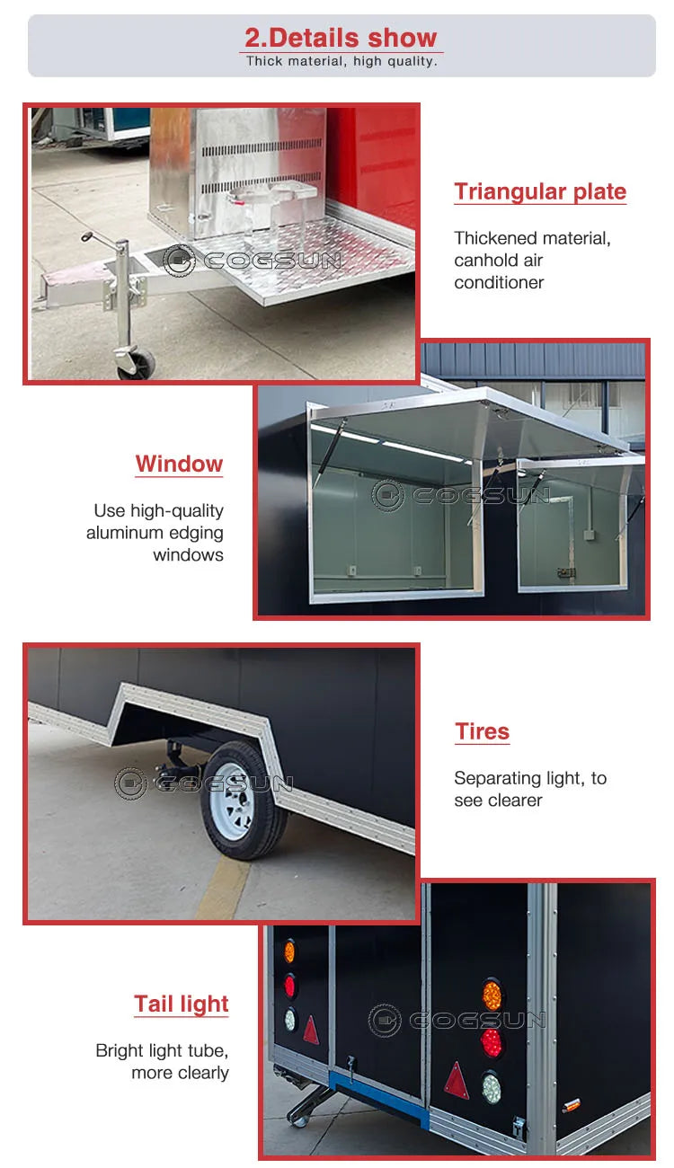 Customized Commercial Food Trucks Concession Food Trailers Street Mobile Food Trucks Fast Food Trailers For Sale USA Europe