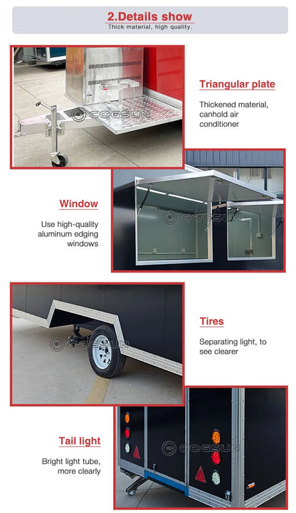 Customized Commercial Food Trucks Concession Food Trailers Street Mobile Food Trucks Fast Food Trailers For Sale USA Europe