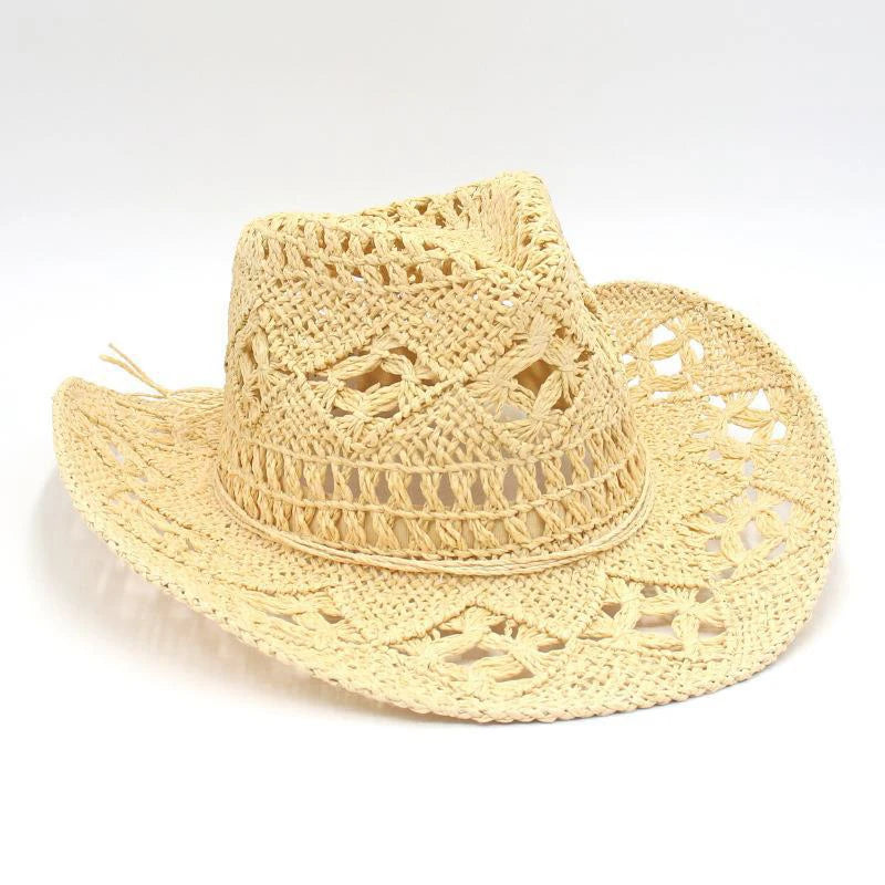 Chapeau de cowboy pour femme, casquette de cow-girl , accessoires pour les vacances, chapeau de paille