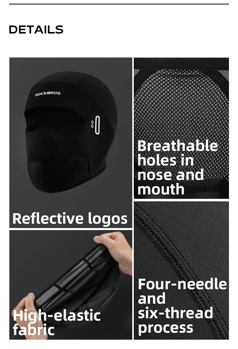 ROCKBROS - Cagoule de cyclisme d'été cool, protection UV, écharpe de randonnée, chapeau en soie glacée, couvre-visage, doublure de casque de vélo de sport