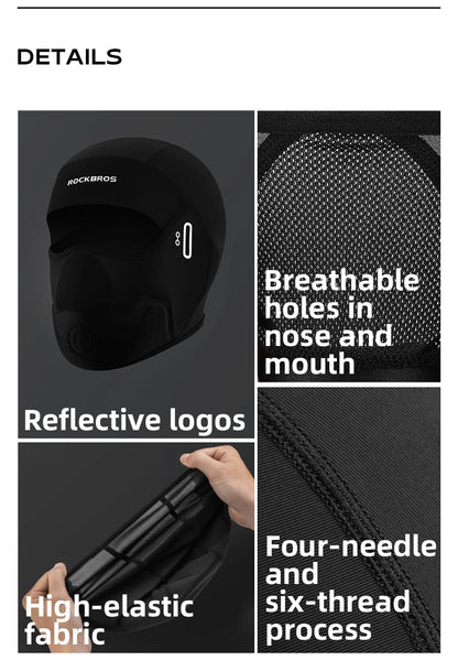 ROCKBROS - Cagoule de cyclisme d'été cool, protection UV, écharpe de randonnée, chapeau en soie glacée, couvre-visage, doublure de casque de vélo de sport