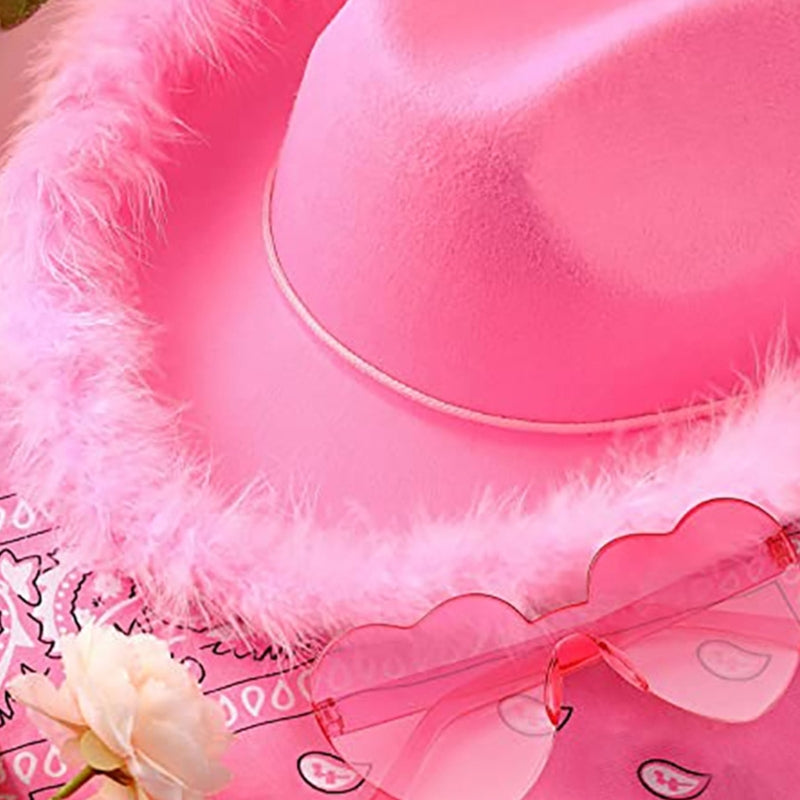 Ensemble de lunettes de Cowboy, Bandana, Costume de fête d'enterrement de vie de jeune fille