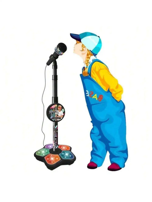 Studio-Level Wireless Karaoke Microphone for Kids - 108 RGB LED Voice-Activated Mic with 200+ Sound Effects & APP Contr