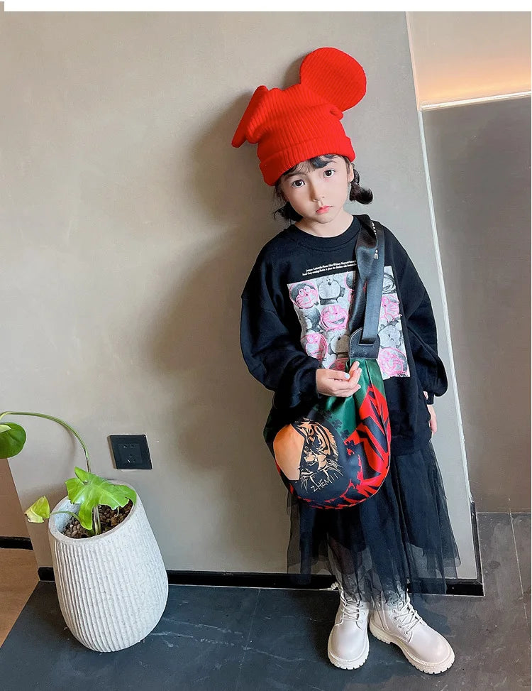 Kids Leather Chelsea Boots Waterproof Non-slip Autumn Winter Plush Warm Snow Boots Children Casual Sneakers Fashion Shoes Girls