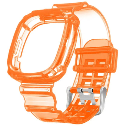 Bracelet transparent + étui pour Fitbit Versa 4/Versa 3, bracelet de rechange en silicone transparent pour montre connectée Fitbit Versa 4/3