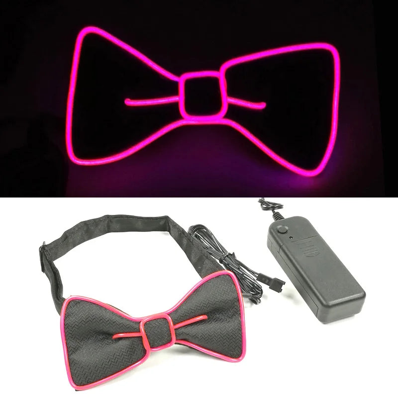 Newest LED Luminous Bow Tie For Man Christmas Wedding Light Bow Tie Festival Party Supplies Fluorescent Party Props