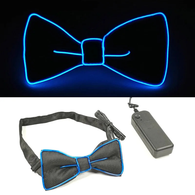 Newest LED Luminous Bow Tie For Man Christmas Wedding Light Bow Tie Festival Party Supplies Fluorescent Party Props