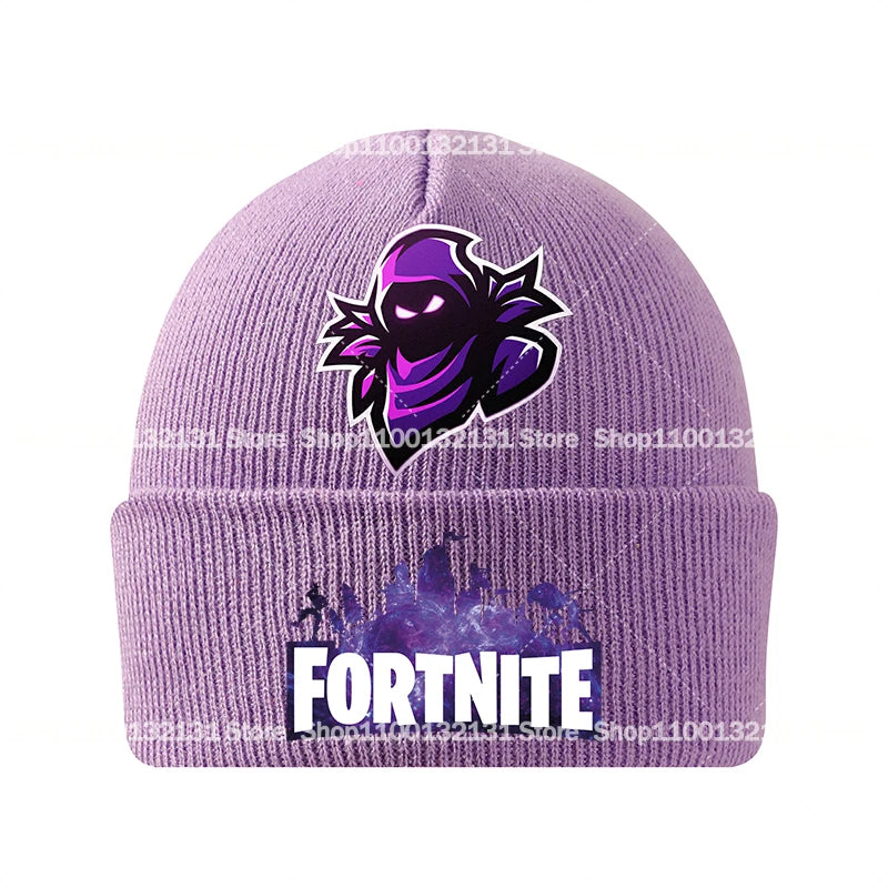 Fortnites Knitted Hats Cartoon Game Fortress Night Children Headgear Autumn Winter Woolen Caps Anime Hat Kids Birthday Gift New