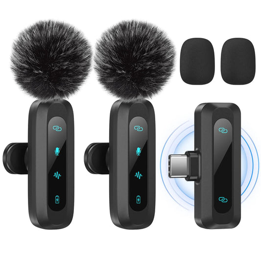 Microphone lavalier professionnel sans fil pour téléphones mobiles, ordinateurs universels pour Vlog, interventions vidéo courts, conférences
