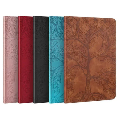 Coque for iPad Mini 7 Case 8.3" Embossed Tree PU Leather Flip Cover for Funda iPad Mini 2024 Mini 7th 6th Generation Case Cover