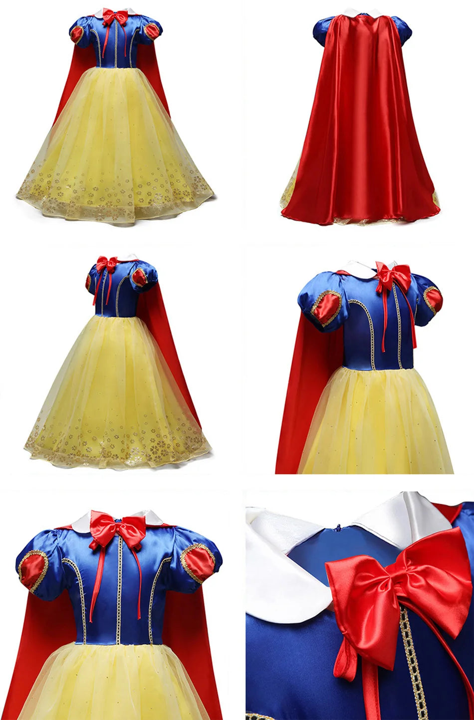 Robe de princesse pour filles, robe d'anniversaire à volants pour enfants, robe de Noël pour enfants,  spectacle, robes de cosplay fantaisie