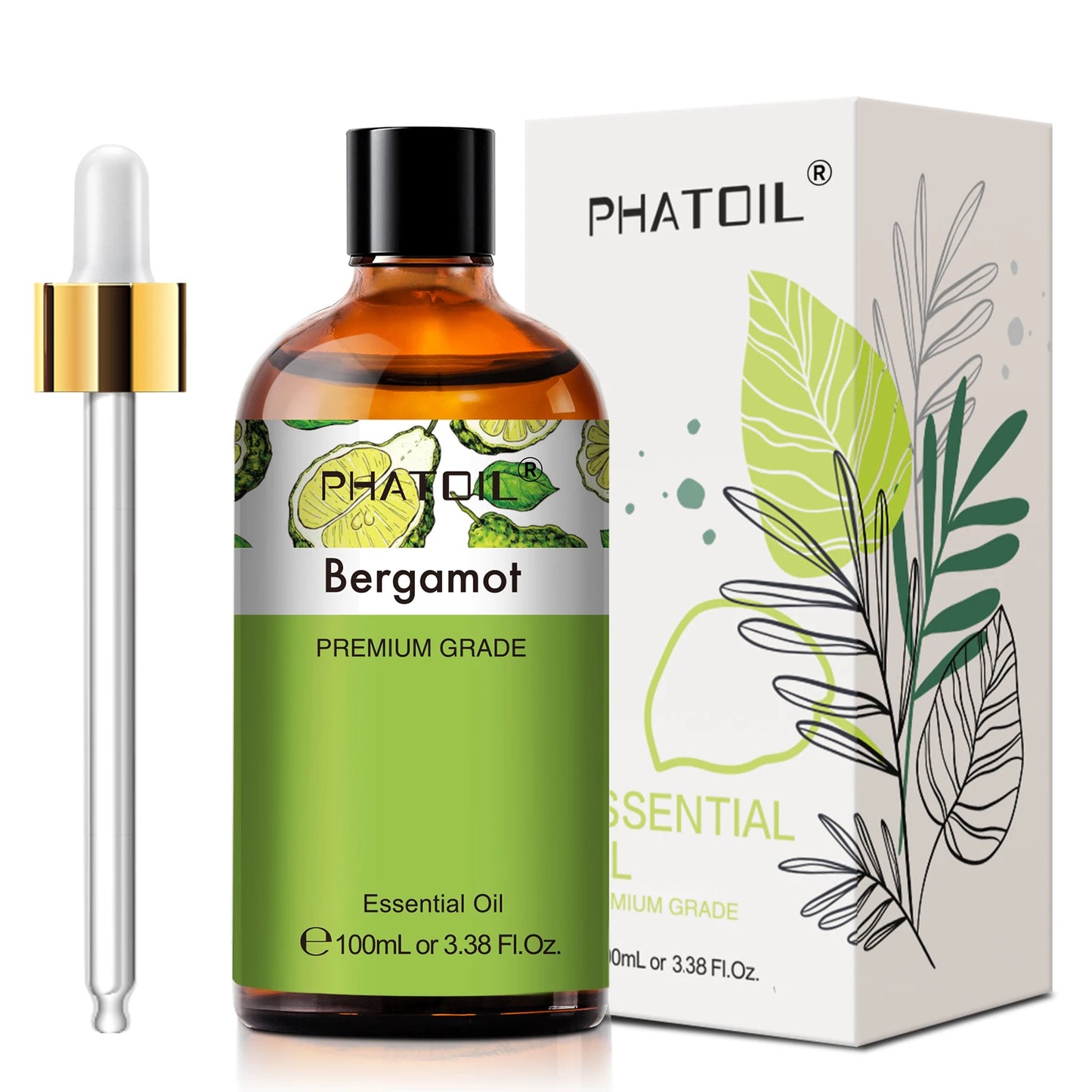 Huile essentielle d'eucalyptus PHATOIL 100 ml pour la peau, lavande, vanille, jasmin, citron, bergamote, huile aromatique pour la fabrication de bougies d'aromathérapie
