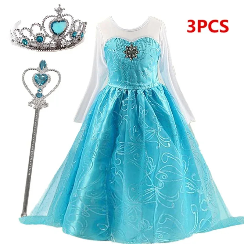 Robe de princesse pour filles, costume de Cosplay pour enfants, vêtements d'Halloween, de carnaval, d'anniversaire, costume de princesses pour enfants