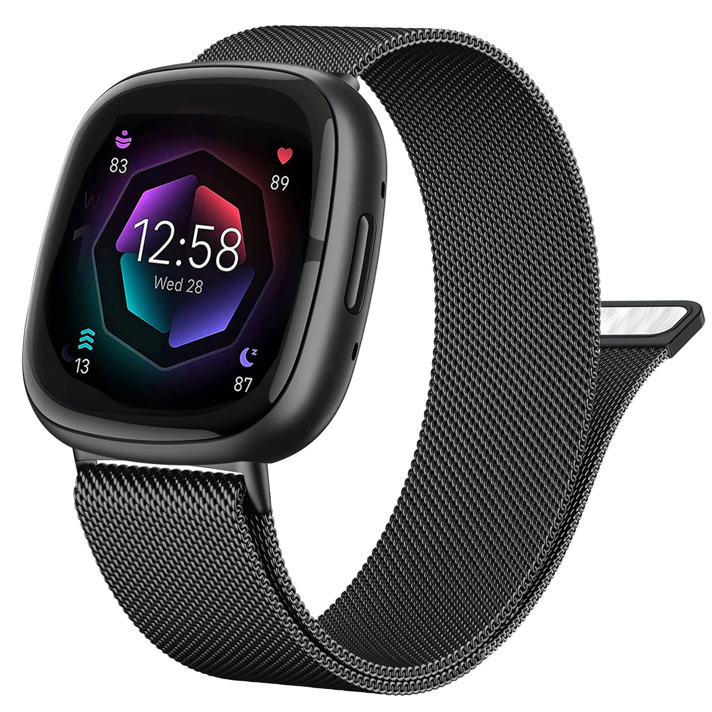 Milanese Loop strap for Fitbit versa 4 3 Band Sense/Lite Magnetic watchband correa Stainless Steel metal Bracelet Fitbit versa 2