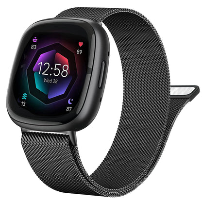 Milanese Loop strap for Fitbit versa 4 3 Band Sense/Lite Magnetic watchband correa Stainless Steel metal Bracelet Fitbit versa 2