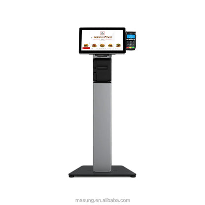 MASUNG MS-S11 système de commande de kiosque en libre-Service tout en un support de sol POS kiosques de commande de nourriture kiosque de paiement en libre-service