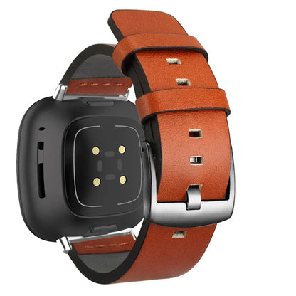 Strap For Fitbit Versa 2 Lite Leather Band SmartWatch Bracelet For Fitbit Versa3 4 Sense Correa Watchband Pin Buckle Accessories