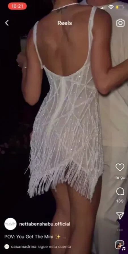 Robes de mariée personnalisées en gros 2025 Robes de mariée scintillantes Robes de mariée mini-longues Robes de mariée à col carré Robes de mariée à dos ouvert