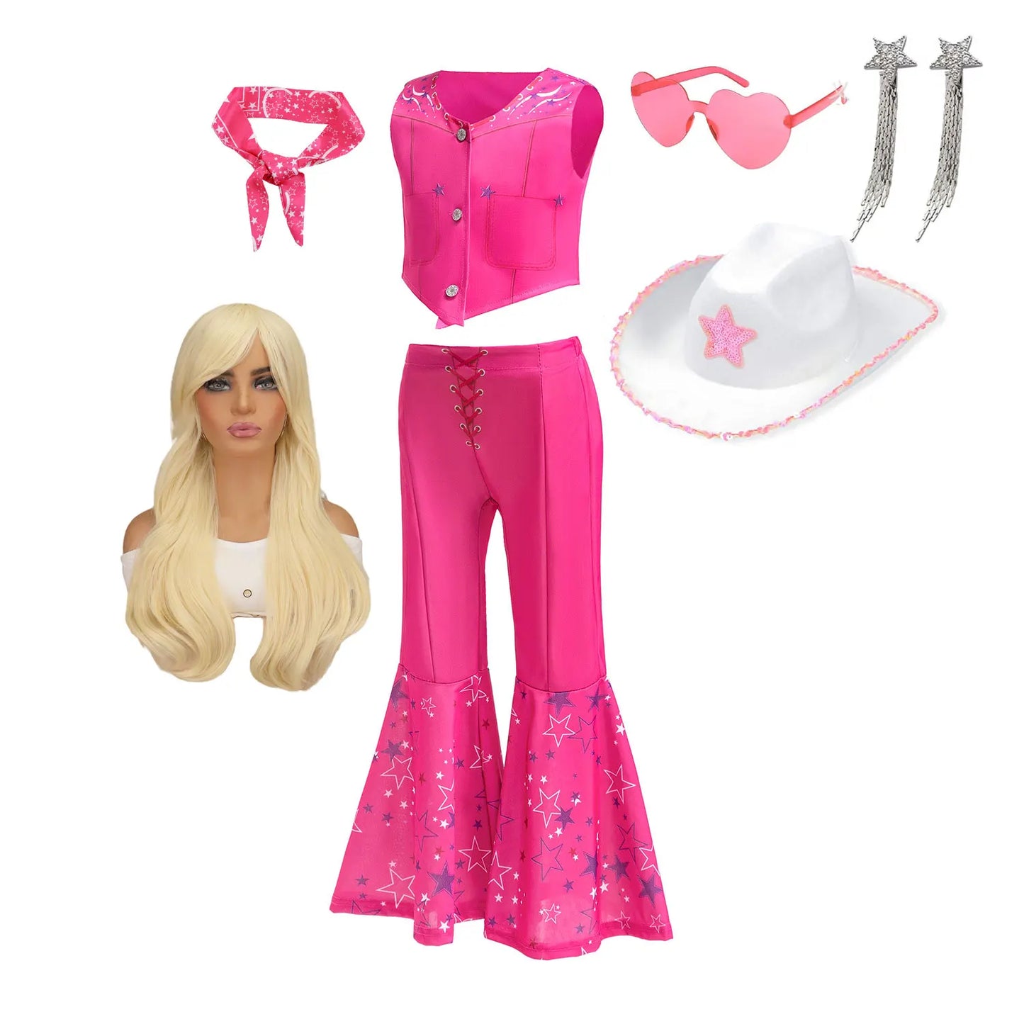 Tenue de cow-girl Barbie pour fille de 2 à 12 ans, tenue de cosplay Barbie pour Halloween