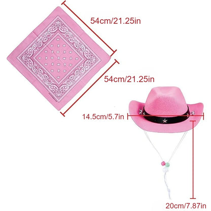 1 ensemble chien chat taille animal de compagnie chapeau de cowboy et bandana écharpe West accessoires pour chats chiens fête festival port quotidien