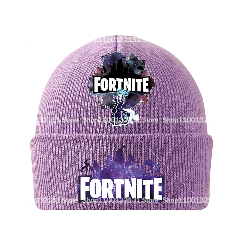 Fortnites Knitted Hats Cartoon Game Fortress Night Children Headgear Autumn Winter Woolen Caps Anime Hat Kids Birthday Gift New