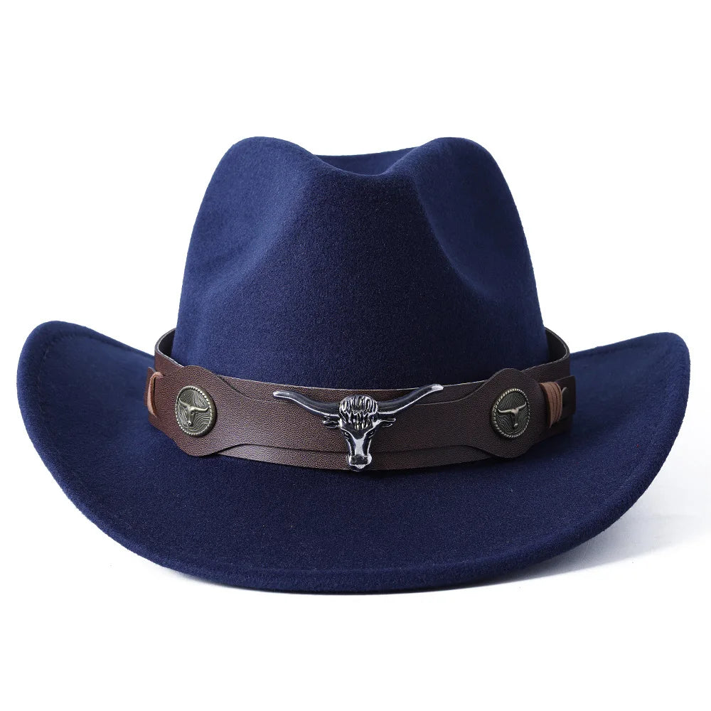 Cowboy hat various accessories cowboy hat monochrome felt hat men and women outdoor hat rider hat шляпа женская