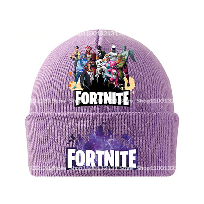 Fortnites Knitted Hats Cartoon Game Fortress Night Children Headgear Autumn Winter Woolen Caps Anime Hat Kids Birthday Gift New