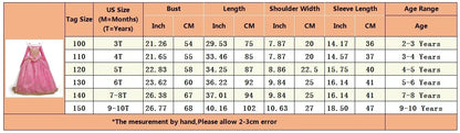 Fantasy Girls Sleeping Beauty Aurora Cosplay Princess Dress Kids Halloween Carnival Birthday Costume Party Clothing 3-10Years