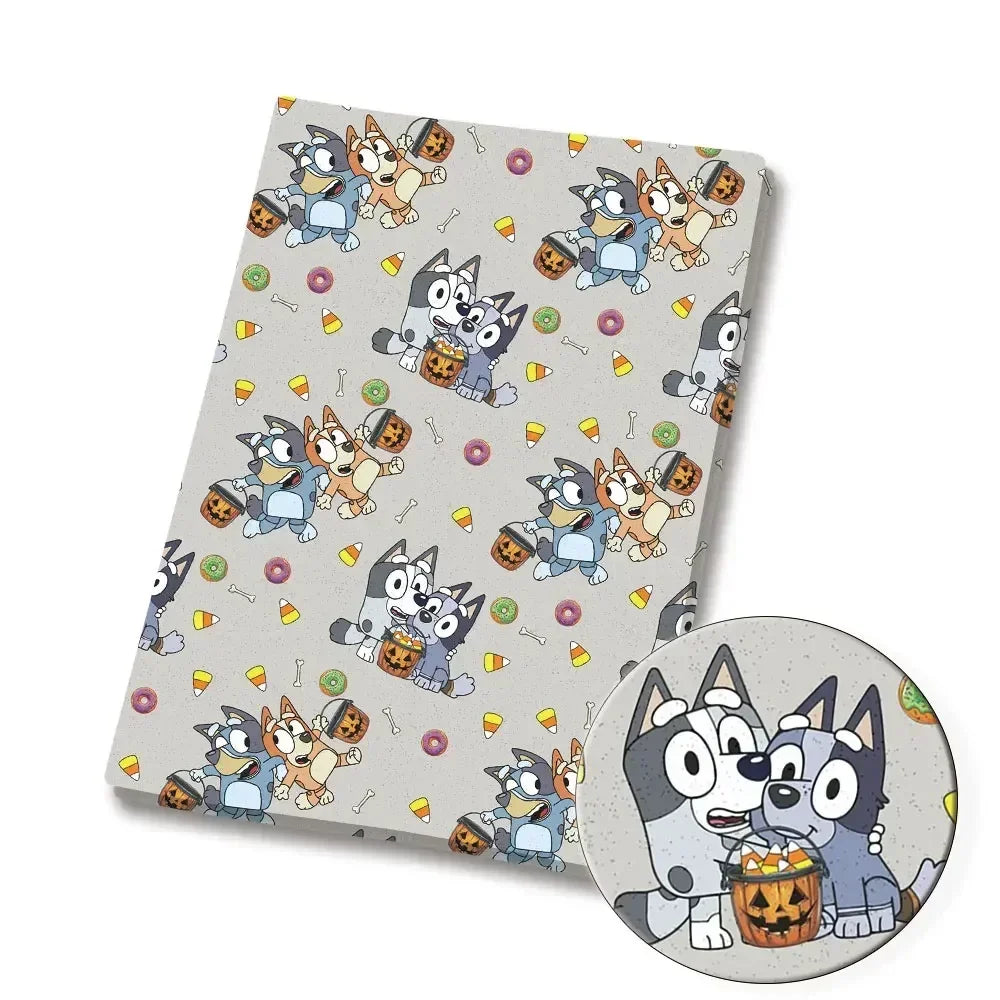 Bluey Fabric 140x50CM Cartoon Cotton Fabric Patchwork Tissue Kid Home Textile Sewing Doll Dress Curtain Polyester Cotton Fabrics