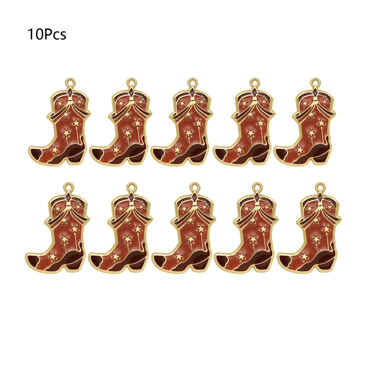 Pendentif Cowboy Western DIY Fabrication artisanale de bijoux pour boucles d'oreilles Bracelet Collier Émail Chapeau Cowgirl Bottes Breloques Accessoires