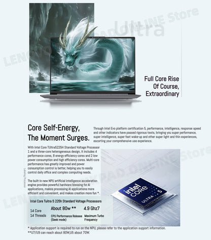 Lenovo laptop ThinkBook 16+ 2025 laptop U5 225H/U7 255H/U9 285H 32G+1TB SSD 16'' 3.2K 165Hz