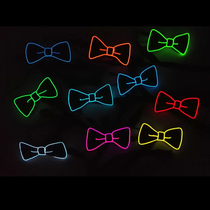 Newest LED Luminous Bow Tie For Man Christmas Wedding Light Bow Tie Festival Party Supplies Fluorescent Party Props
