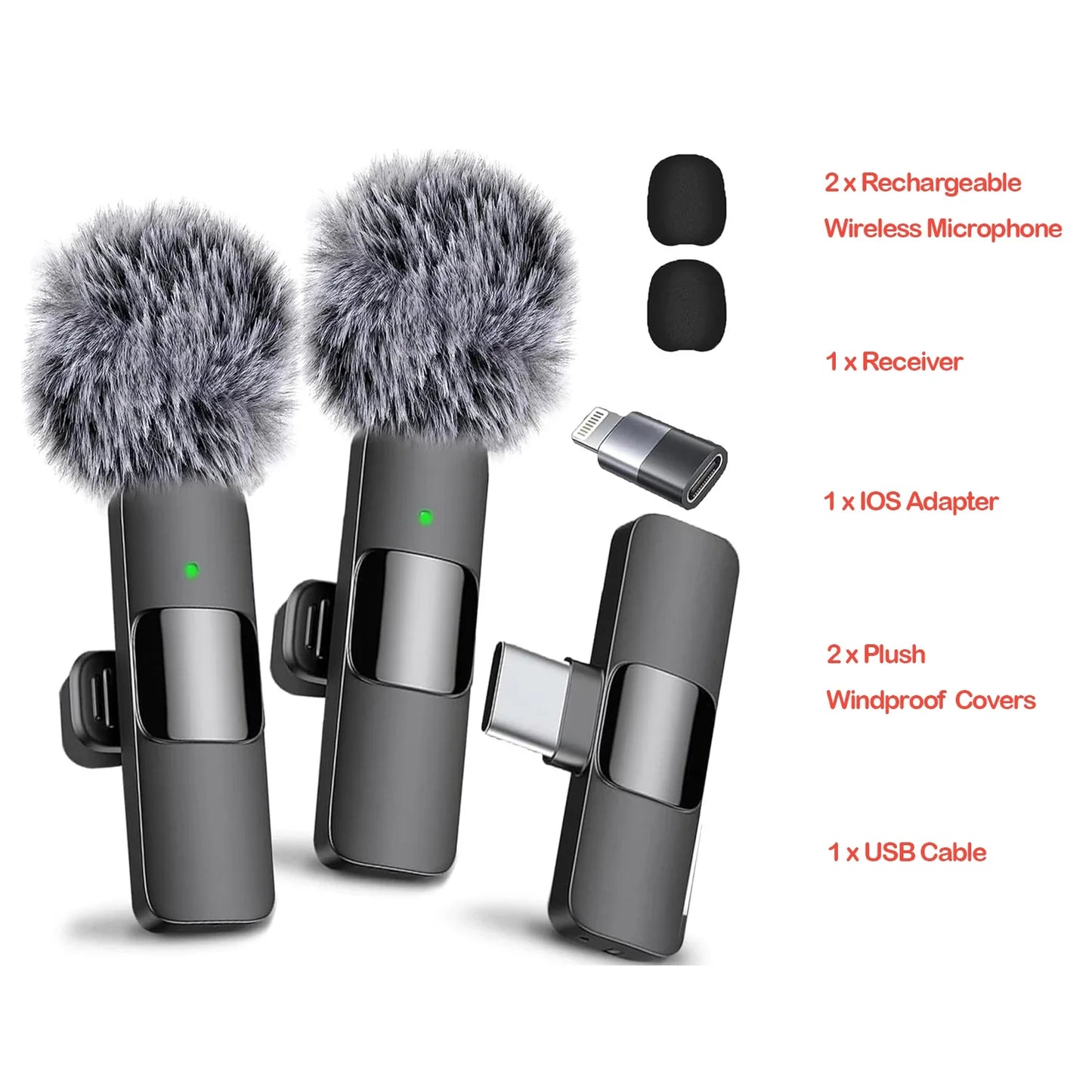 Microphone professionnel à revers Lavalier sans fil, pour iPhone, enregistrement Android, pour Interview, vidéo, Podcast, Vlog, YouTube