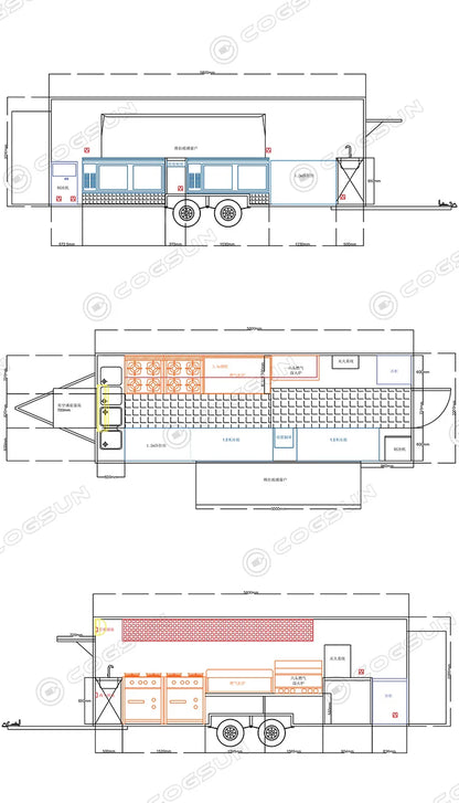 Customized Commercial Food Trucks Concession Food Trailers Street Mobile Food Trucks Fast Food Trailers For Sale USA Europe