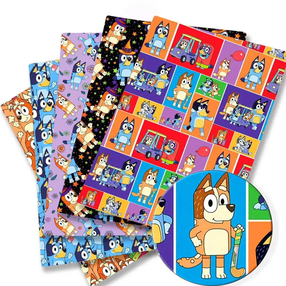 Bluey Fabric 140x50CM Cartoon Cotton Fabric Patchwork Tissue Kid Home Textile Sewing Doll Dress Curtain Polyester Cotton Fabrics