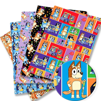 Bluey Fabric 140x50CM Cartoon Cotton Fabric Patchwork Tissue Kid Home Textile Sewing Doll Dress Curtain Polyester Cotton Fabrics